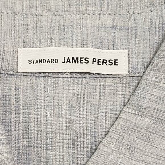 Standard James Perse Womens Blue Button Up Shirt Sz 0 Career Capsule Office - Picture 5 of 11